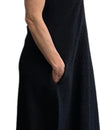 Sleeveless Dress Black V-neck - Selleria Veneta