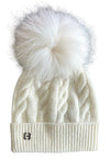 White Mia Hat Fox Merino Cashmere - Selleria Veneta