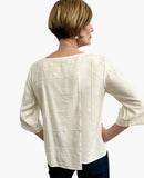 Ivory Blouse Shirt Geometrical Design For Women