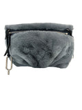 Grey Charlotte Roger Pouch Bag metal zip and adjustable crossbody strap