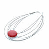 Red Mirelle Murano Glass & Steel Wire Necklace -Selleria Veneta
