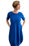 Summer chic - Maxi Dress Ocean Blue - Flare cut, two pockets - Selleria Veneta