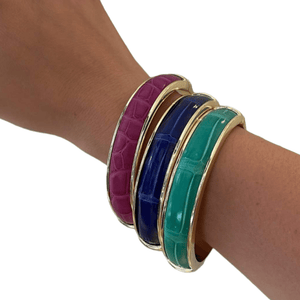 Bangle gioia multiple colors Crocco and brass