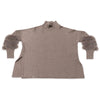 Imola Turtleneck Boxy Sweater Taupe Wool & Cashmere - Selleria Veneta