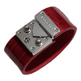 Red & Steel cuff bracelet