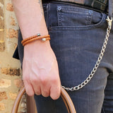 B187 Leather wrap Unisex Bracelet - 4 color combination - Selleria Veneta