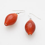 Orange Magenta Murano Glass Earrings - Selleria Veneta