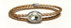 Anna Leather Swarovski wrap bracelet Rose Gold - Selleria Veneta