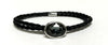Anna Leather Swarovski wrap bracelet Black - Selleria Veneta