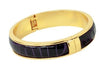 Gioia bangle brass and black Crocco leather