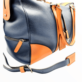 Bicolor Duffle bag Laguna detachable leather strap