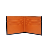 Navy/Orange Wallet 6CC Bicolor Deerskin & Nappa - Selleria Veneta