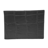 Black Wallet 6CC Embossed leather double billfold - Selleria Veneta