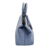 Bicolor Satchel Bag - Toy -Python finish on Deerskin - Selleria Veneta
