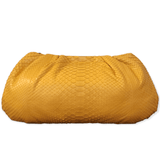 Yellow Large Clutch Niche Python leather Selleria Veneta 