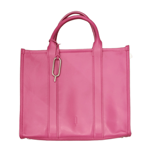 Pink Sonia Large Satchel Bag zip closure and detachable strap