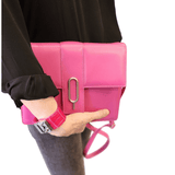 Pink Jessica Shoulder and Crossbody Bag - Shiny Bag - Selleria Veneta