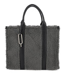 Grey Sally Satchel Bag Teddy zip closure and detachable strap