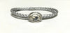 Anna Leather Swarovski wrap bracelet Silver - Selleria Veneta