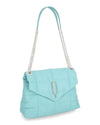 Turquoise Margot Shoulder Bag with Chain Nappa Leather - Selleria Veneta