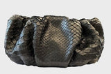 Black Small Clutch Niche Python leather Selleria Veneta