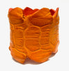 Orange Croco cuff Silva double metal snap.