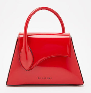 Red Sofia Small Bag Patent Leather detachable strap - Selleria Veneta
