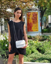 Crossbody wear for the beautiful small Tory Bag