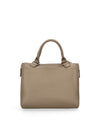 Taupe Zara Crossbody Top handle Bag detachable wide strap metal clasp