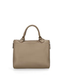 Taupe Zara Crossbody Top handle Bag detachable wide strap metal clasp