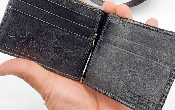 Italian Black Men's Wallet Leather