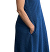 Sleeveless Dress Ocean Blue V-neck - Selleria Veneta