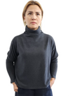 Crater Neck Sweater Charcoal