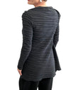 Asymmetrical Black Cotton Cardigan Long Sleeves