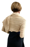 Multiple ways to wear it. Asymmetrical Cream Cotton Cardigan Long Sleeves