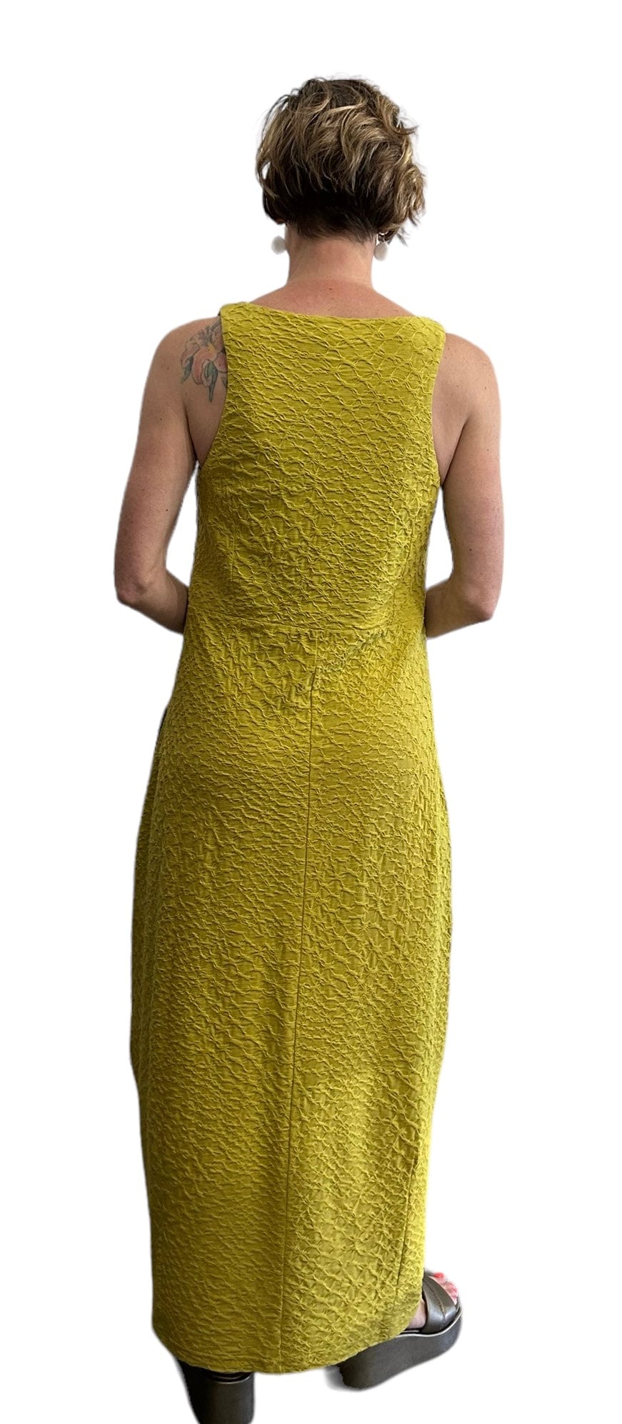 Sleeveless Dress Lemon V-neck - Selleria Veneta