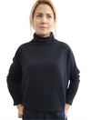 Crater Neck Sweater Black