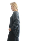 Alpaca Sweater Round Neck Agave Green