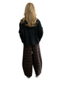 Ovetto Pants Black Brown Checkered