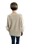 Perfect for any casual outfit Alba Sweater Beige Fox details merinos & cashmere - Selleria veneta 