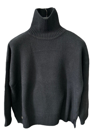 Black Pisa Turtleneck Sweater Wool & Cashmere Black