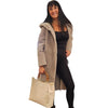 Long Shearling Cortina Coat reversible sand color - Selleria Veneta