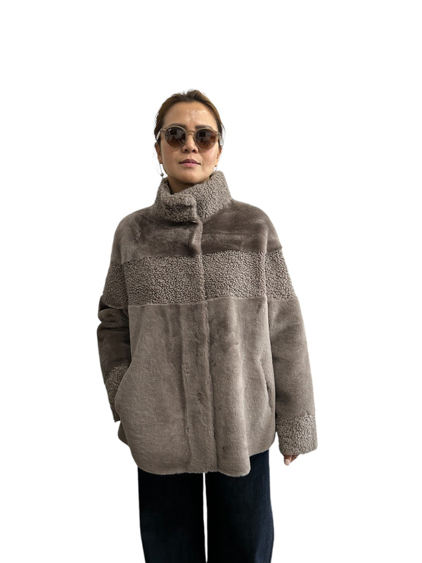 Merino Shearling Jacket Sand