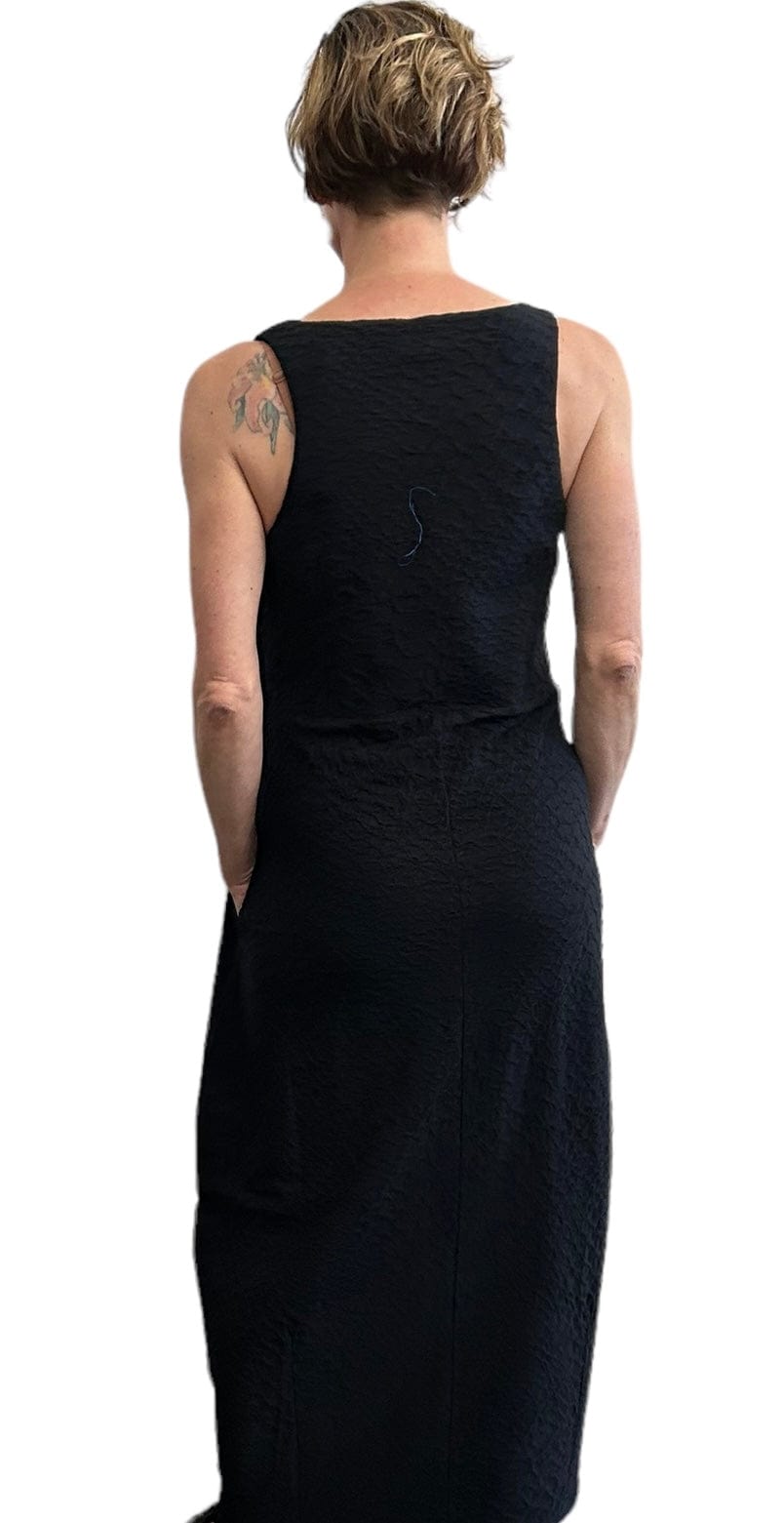 Sleeveless Dress Black V-neck - Selleria Veneta