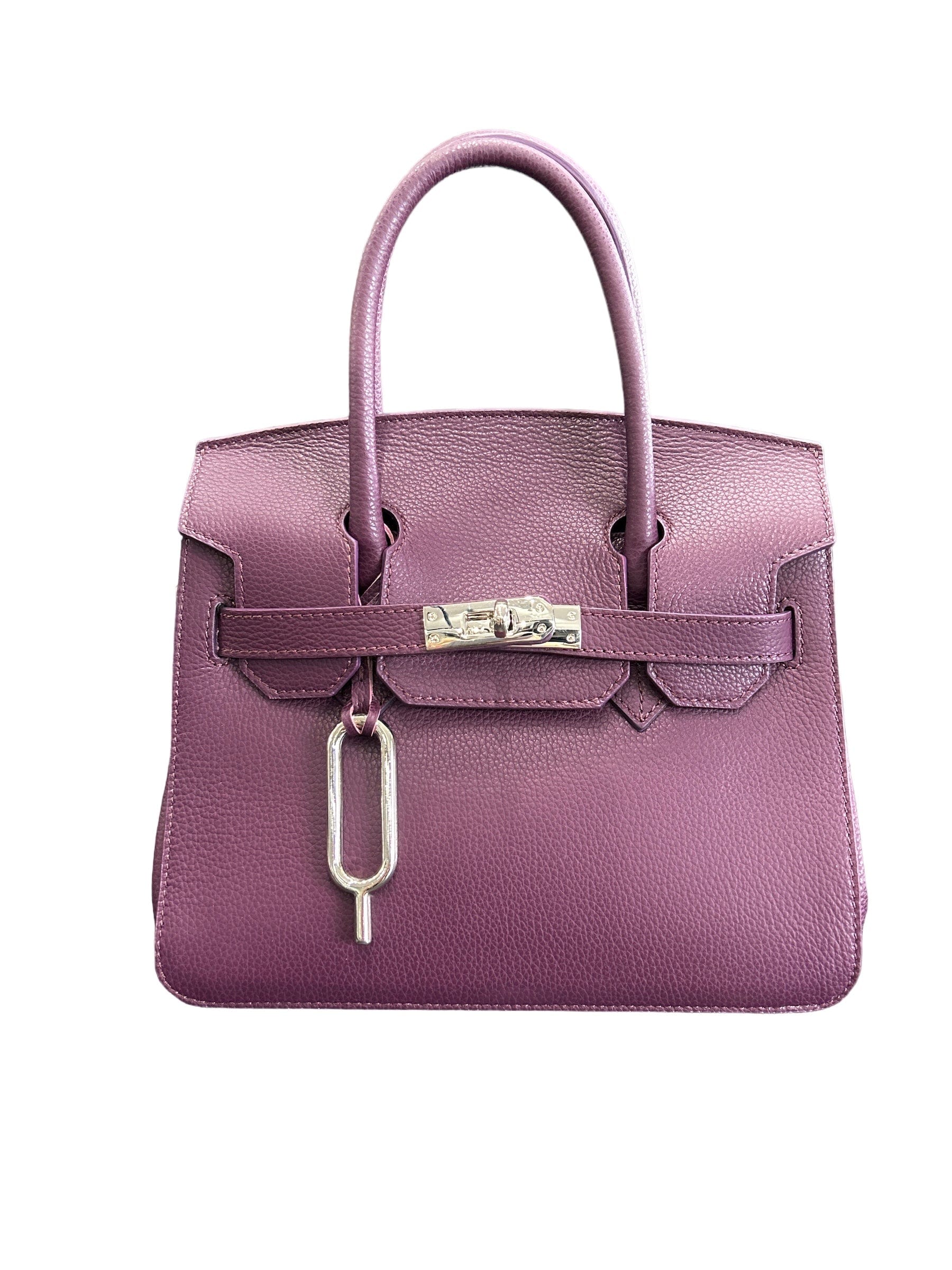 Purple Lisbona Small Satchel Bag 2 handles & Long strap - Selleria Veneta