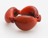 Red glass pearls, Bette Bracelet Murano Glass design - Selleria Veneta