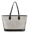 Edy Tote made with Leather and Raffia
