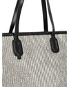 Black/Rafia Edy tote bag zip closure