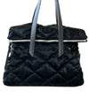 Calipso zip Tote Bag Quilted Microfiber & leather