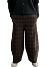 Ovetto Pants Black Brown Checkered